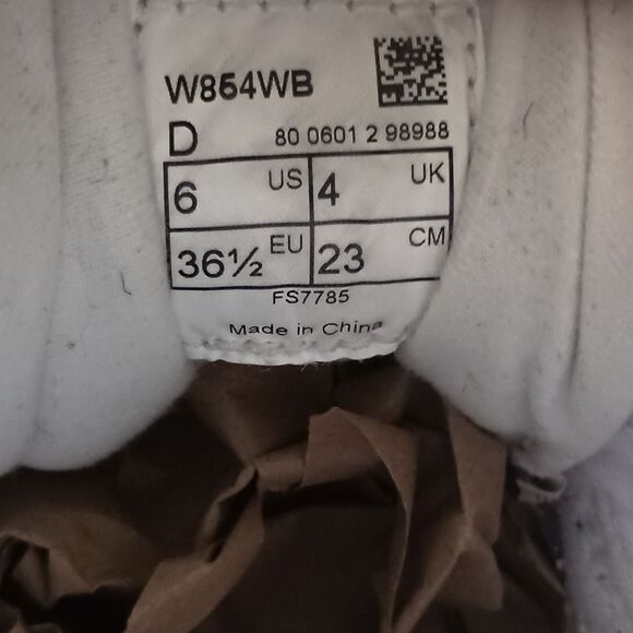 VINTAGE New Balance 854 Athletic Sneakers Men's Size 6 White/Blue/Yellow PRE-OWN - Picture 7 of 8